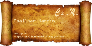 Csallner Martin névjegykártya