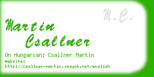 martin csallner business card